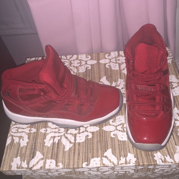 Red Patent Leather Jordans “11s” - Picture 1 of 5